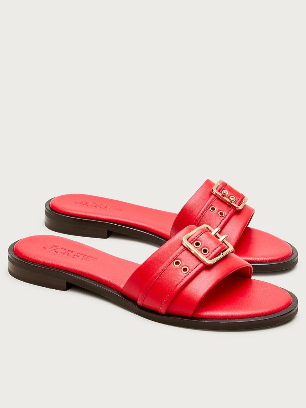 J.Crew Belted Sandals in Leather – California Poppy (Size 9) NWT